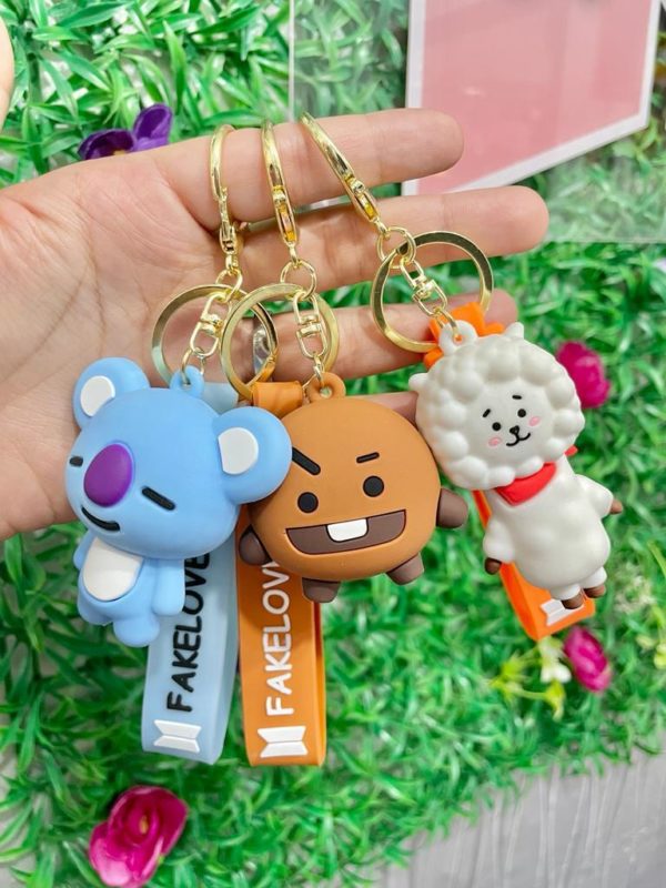LLAVEROS DE GOMA BT21 (grandes) - Imagen 3