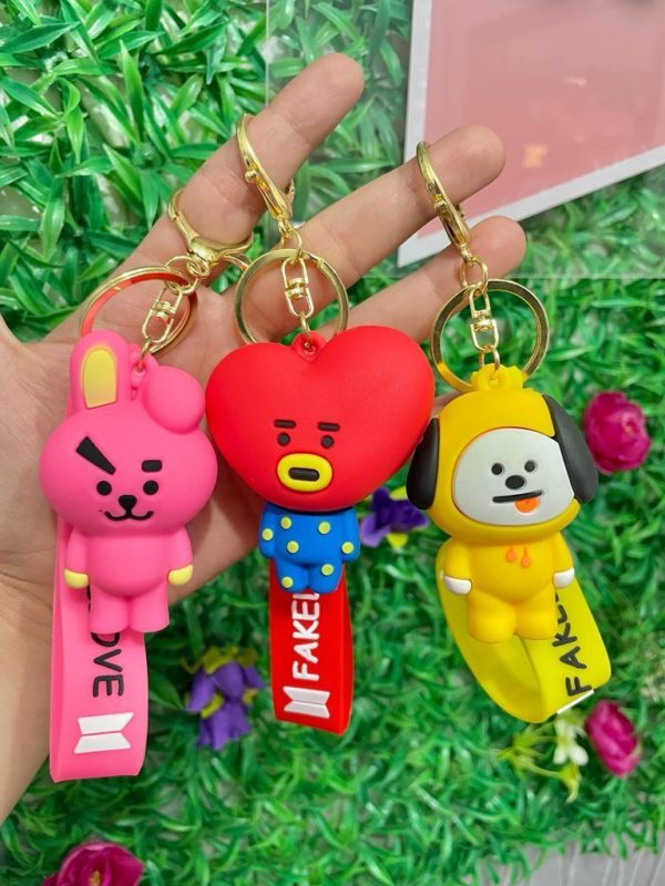 LLAVEROS DE GOMA BT21 (grandes)