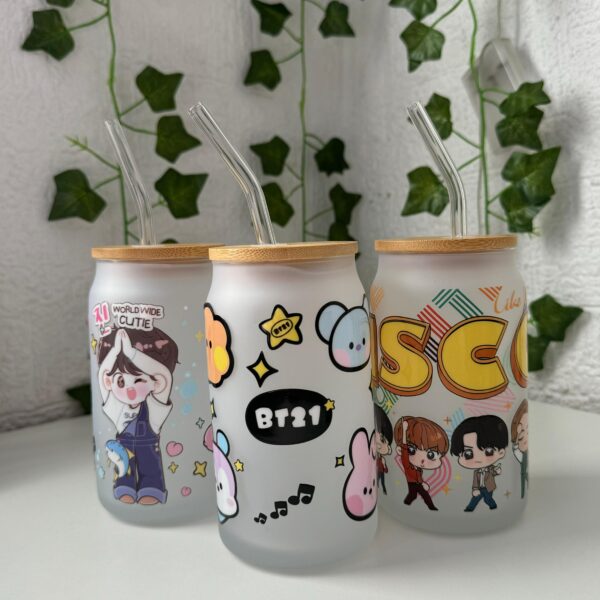 VASOS DE VIDRIO BTS