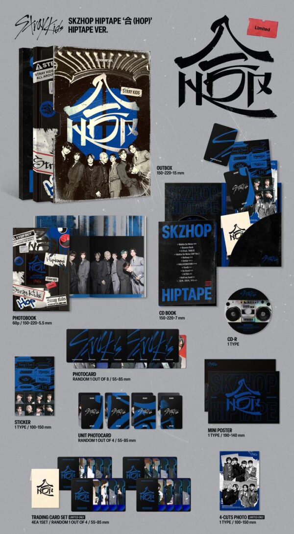 ALBUM SKZHOP HIPTAPE "STRAY KIDS" (LIMITED EDITION) - Imagen 2